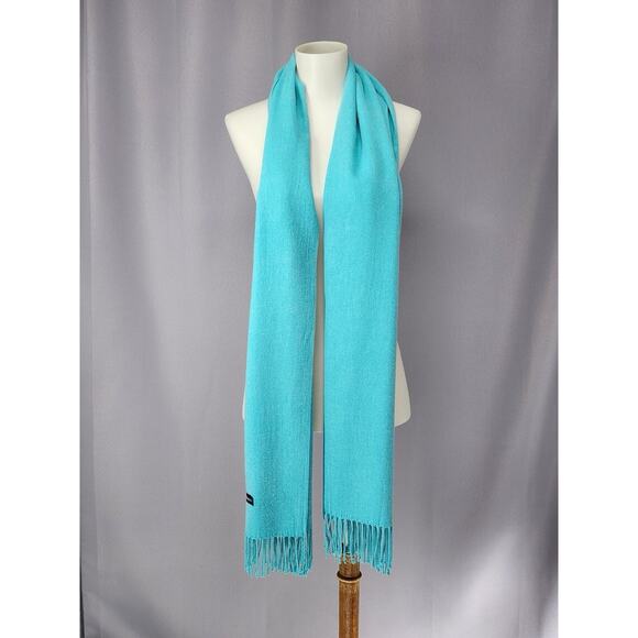 Unbranded Accessories - Cashmere Scarf Wrap Shawl Cape Aqua Blue 25.5x72